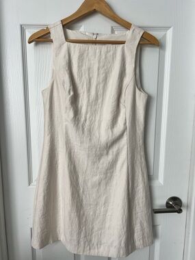 H&M Cream Square-Neck Mini Dress